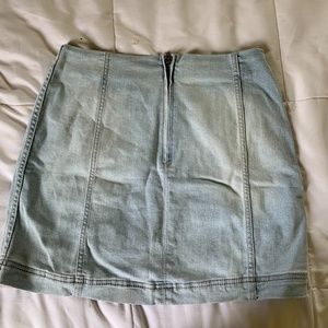 Light Washed Denim Skirt